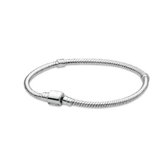 Сребърна гривна за талисмани Геометрия на елегантността 17 см