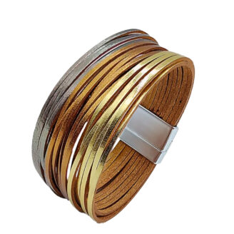 Кожена гривна Bohema Leather Gold