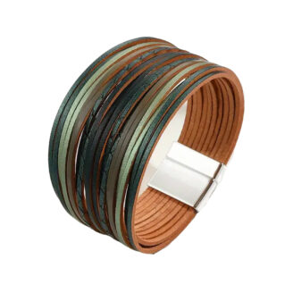 Кожена гривна Bohema Leather Green