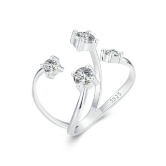 Сребърен пръстен "Crystal Bloom"